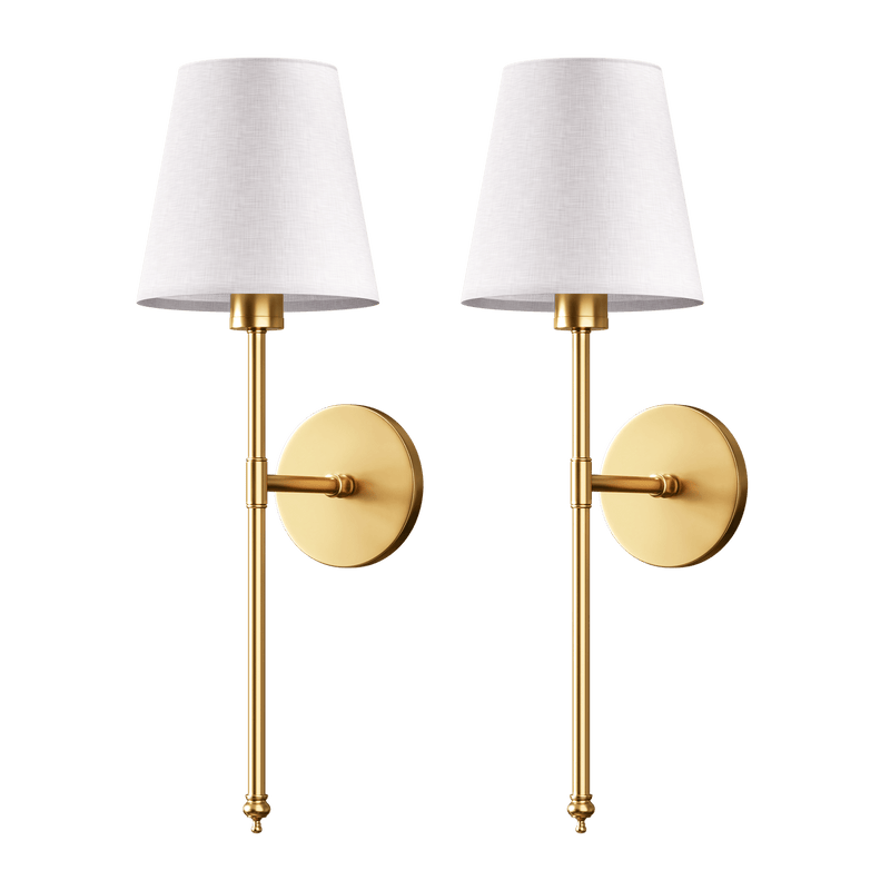 Modern Metal Wall Light With Rechargeable Battery for Living Room in Gold — Caldwell Lighting Co.