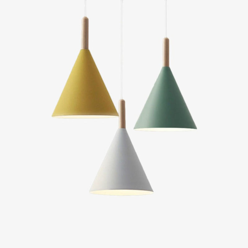 Scandinavian Wood Pendant Light With Tri-Color Glow — James New York