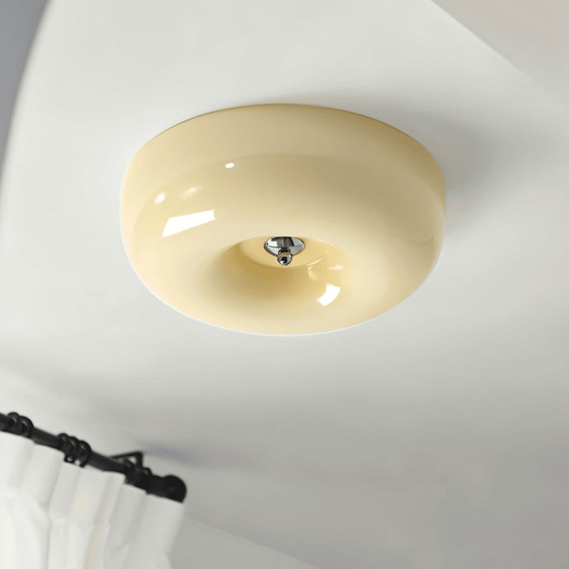 Modern Glass Flush Mount Ceiling Light for Living Room — James New York