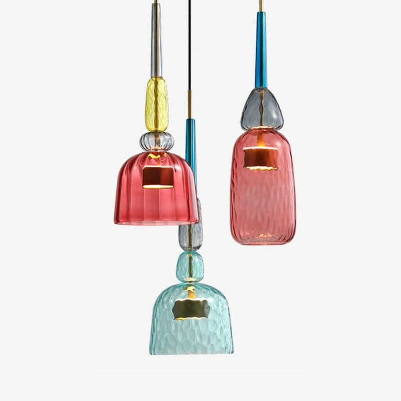 Modern Glass Pendant Light With Warm LED Glow — James New York