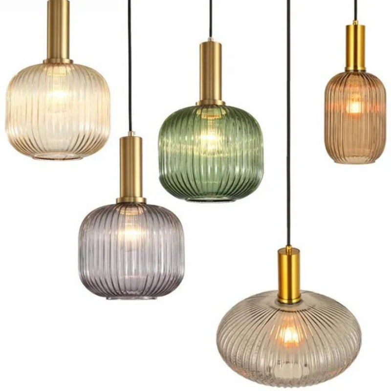 Modern Glass Pendant Light With Warm LED Glow — James New York