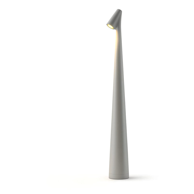 Modern Cordless Table Lamp With Remote Dimming in Gray — James New York