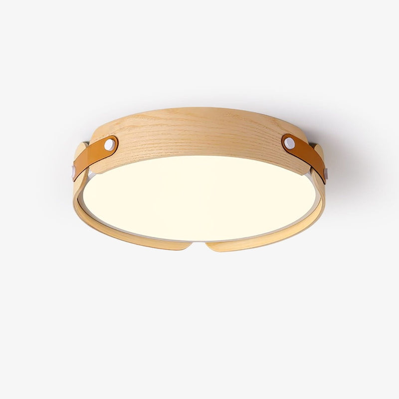 Scandinavian Wood Flush Mount Ceiling Light for Living Room — James New York