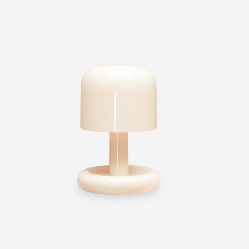 Modern Glass USB Rechargeable Table Lamp With Tri-Color Glow — James New York
