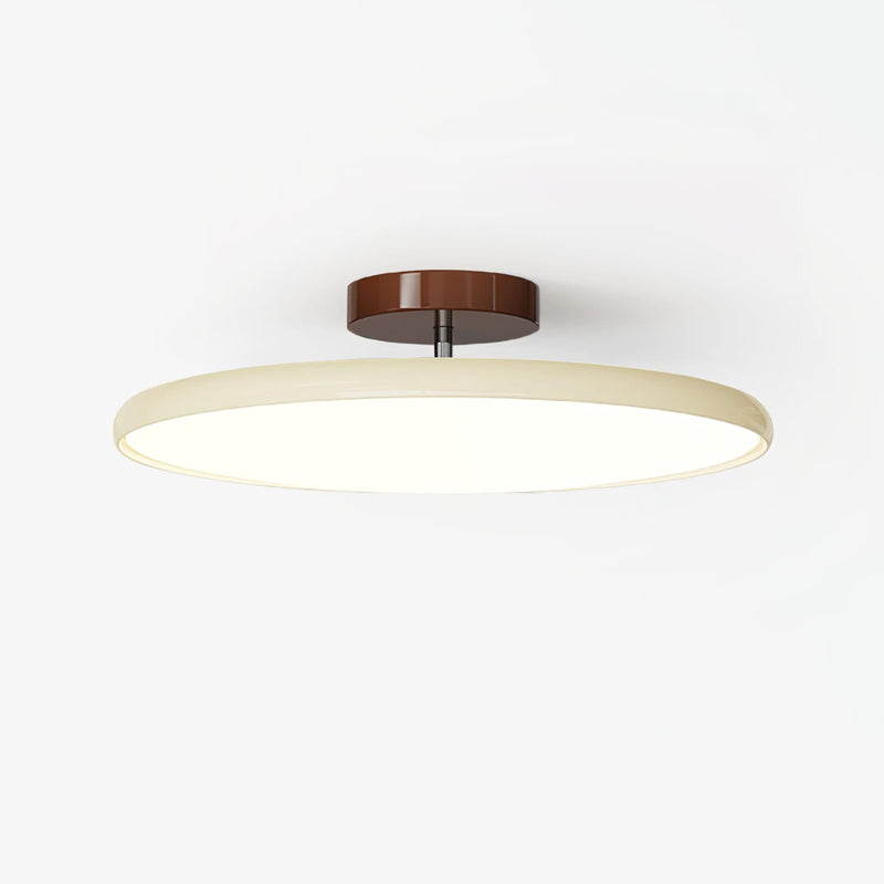 Modern Metal Semi-Flush Mount Ceiling Light With Tri-Color LED — James New York