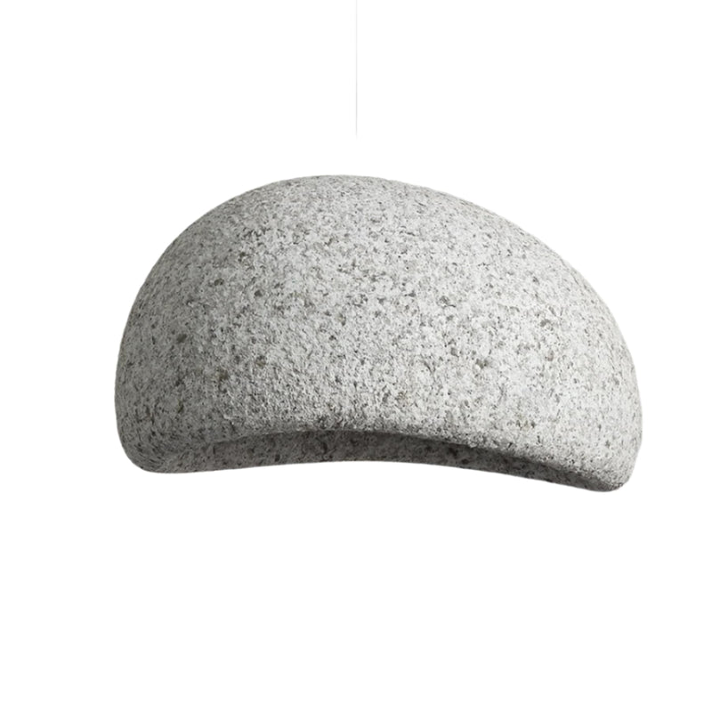 Modern Stone Pendant Light With Matte Finish for Dining Room in Sand — James New York