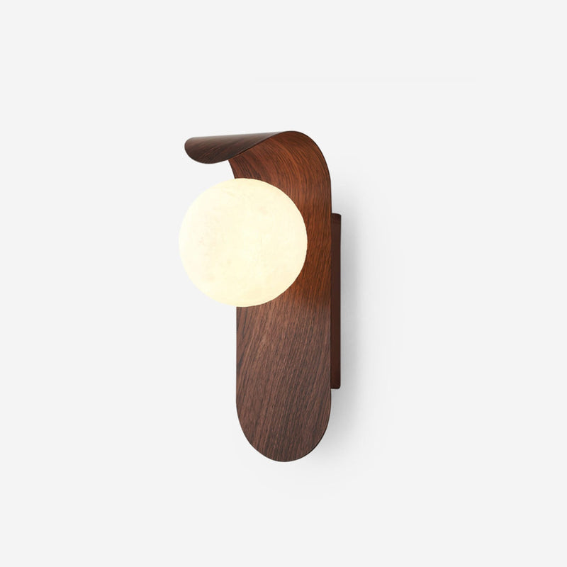 Modern Wood Wall Light With Tri-Color LED Glow — James New York