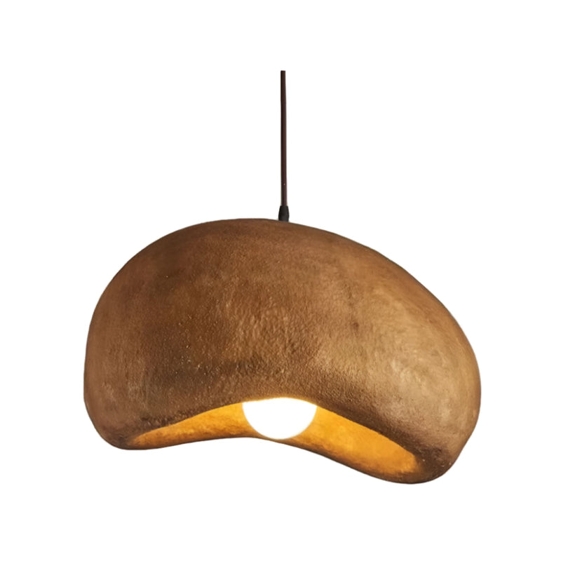 Modern Matte Resin Pendant Light With Built-In LED for Living Room in Warm White — James New York