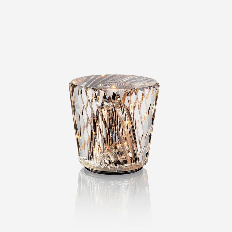 Modern Crystal Table Lamp With Warm LED Glow — James New York