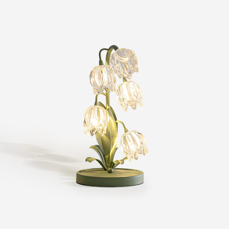 Bohemian Glass Table Lamp With Warm LED Glow — James New York