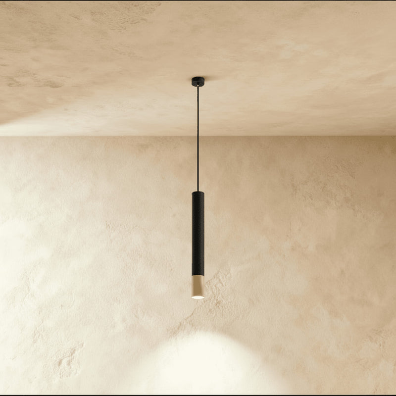 Minimalist Metal Pendant Light With Warm LED Glow in Warm White (3000K) + Dimmable — James New York