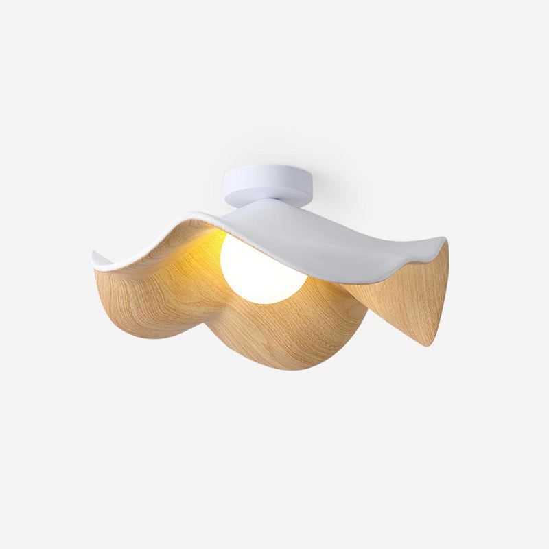 Modern Wood Semi-Flush Mount Ceiling Light for Living Room — James New York