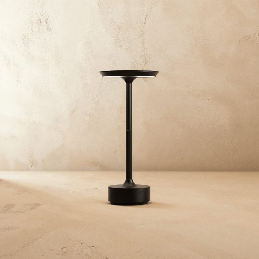 Modern Metal Cordless Table Lamp With Rechargeable USB Power in Warm White — James New York
