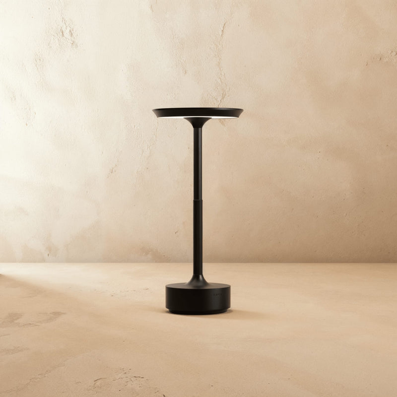 Modern Metal Cordless Table Lamp With Rechargeable USB Power in Warm White — James New York