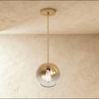 Modern Glass Pendant Light With Warm LED Glow — James New York