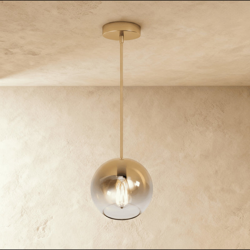 Modern Glass Pendant Light With Warm LED Glow — James New York