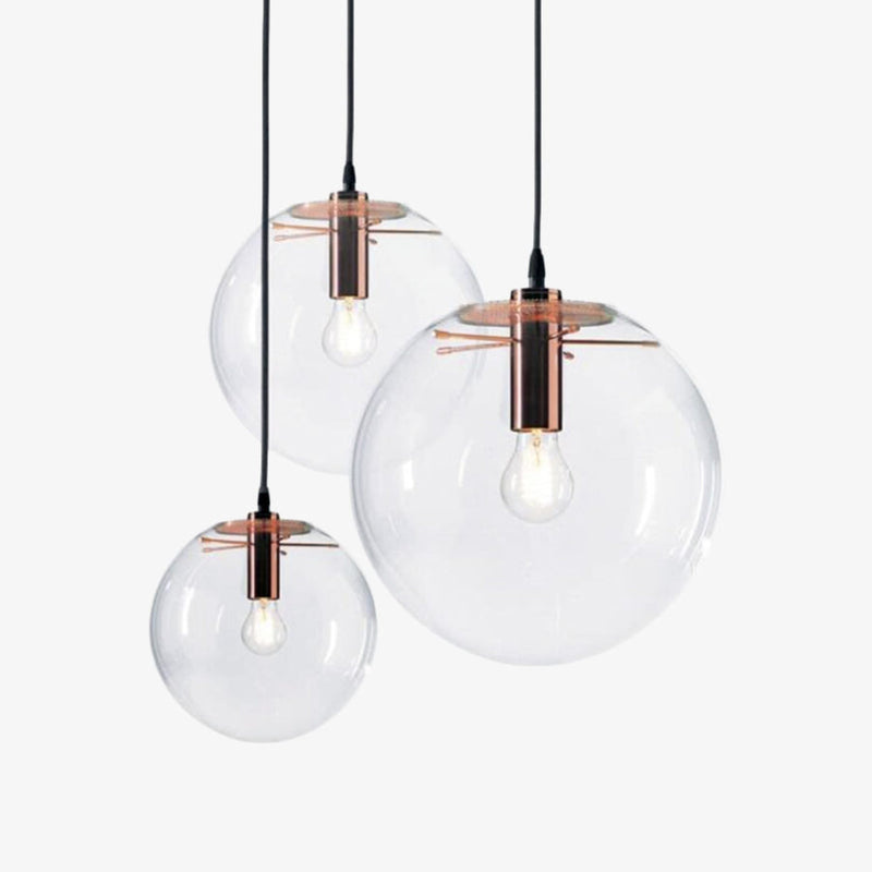 Modern Glass Pendant Light With Warm LED Glow — James New York