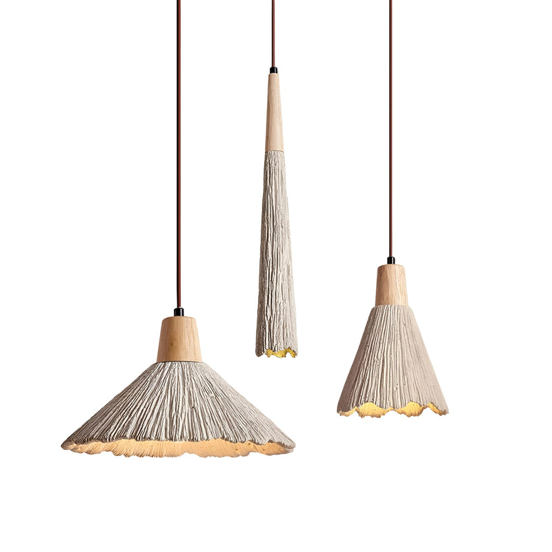 Modern Concrete Pendant Light With Warm LED Glow — James New York