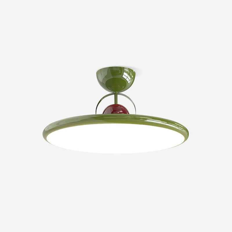 Modern Metal Semi-Flush Mount Ceiling Light With Dimmable Glow — James New York