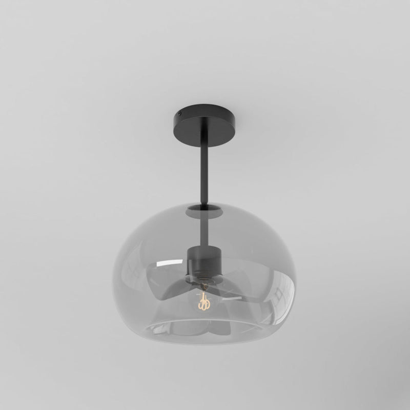 Modern Glass Semi-Flush Mount Ceiling Light for Living Room — James New York