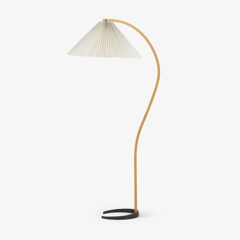 Scandinavian Wood Floor Lamp With Warm LED Glow — James New York