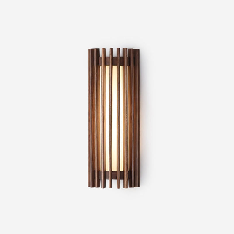Modern Wood Wall Light With Warm Tri-Color LED Glow — James New York