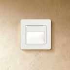 Modern Plastic LED Wall Light for Hallway and Living Room in White — James New York