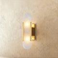 Modern Brass Wall Light With Warm LED Glow in Gold — James New York