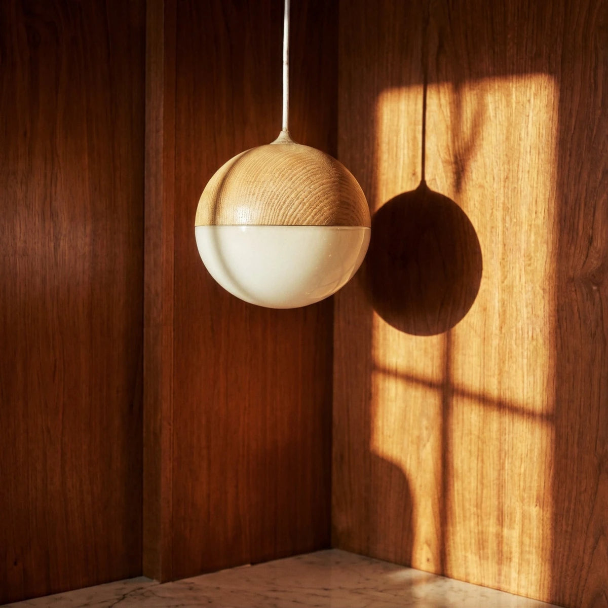 Minimalist Iron and Glass Pendant Light for Dining Room — James New York