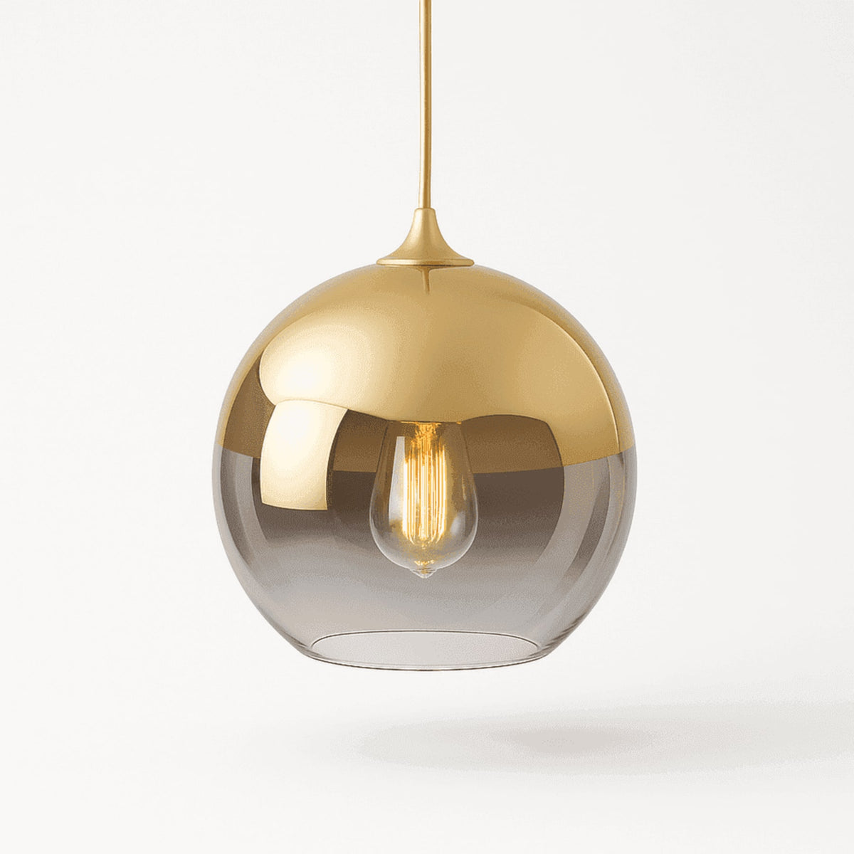 Modern Glass Pendant Light With Warm LED Glow — James New York