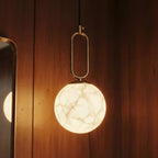 Modern Marble Pendant Light With Warm LED Glow — James New York