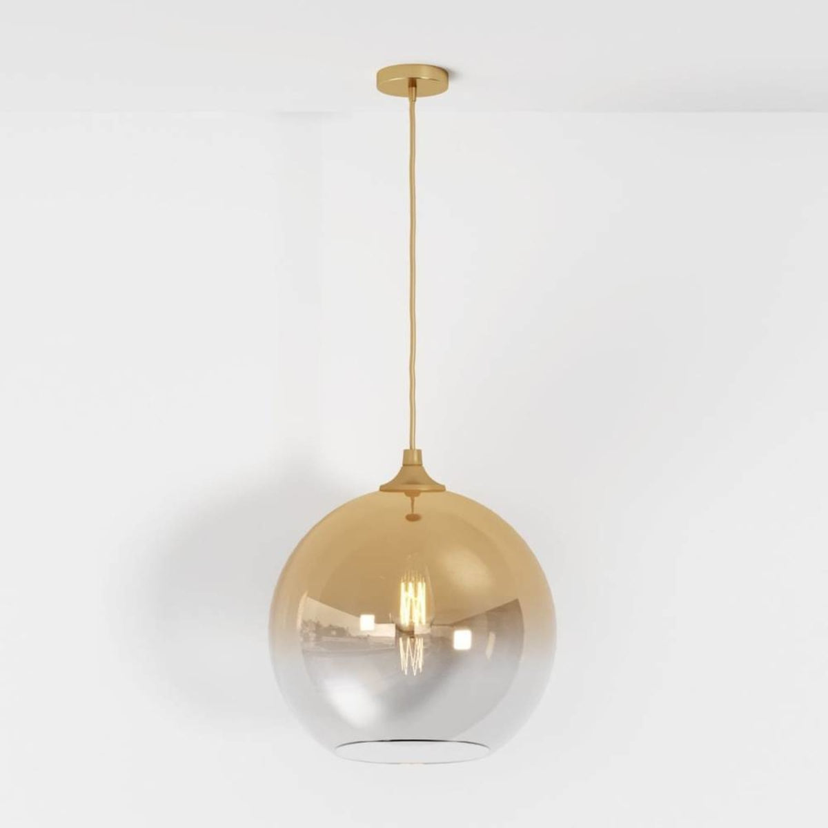 Modern Glass Pendant Light With Warm LED Glow — James New York