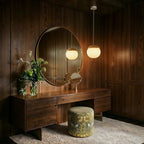 Minimalist Iron and Glass Pendant Light for Dining Room — James New York