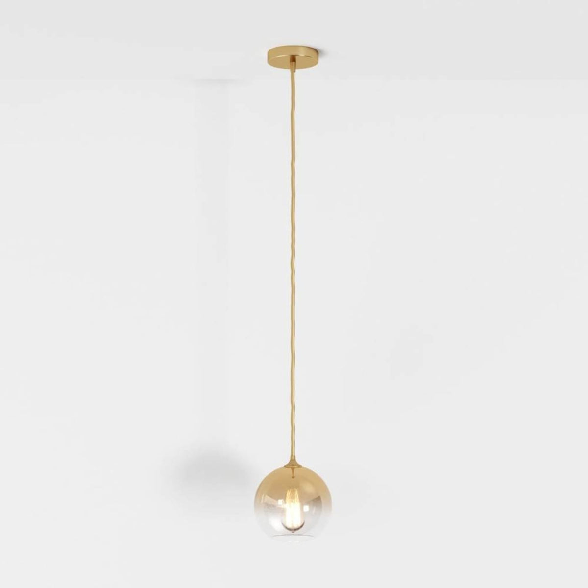 Modern Glass Pendant Light With Warm LED Glow in D15" (D5.9 cm) / 5W — James New York