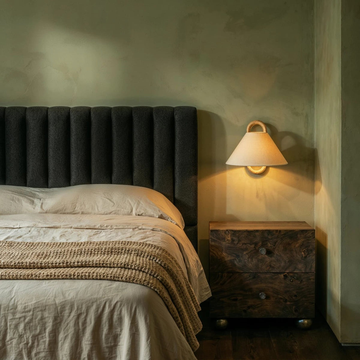 Modern Beech Wood Wall Light With Warm LED Glow — James New York