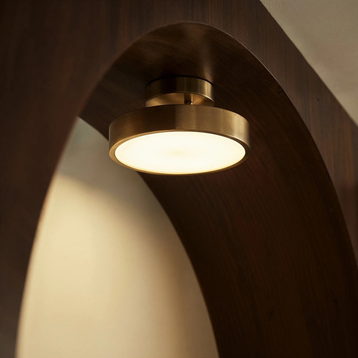 Modern Iron Semi-Flush Ceiling Light for Living Room — James New York