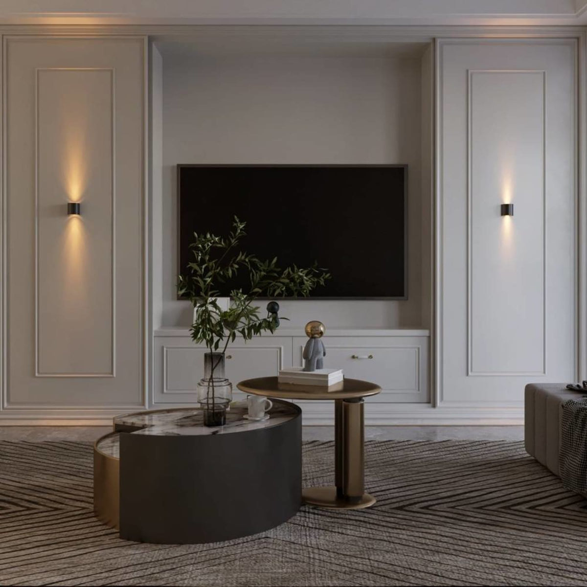 Minimalist Aluminum Wall Light With Warm LED Glow — James New York