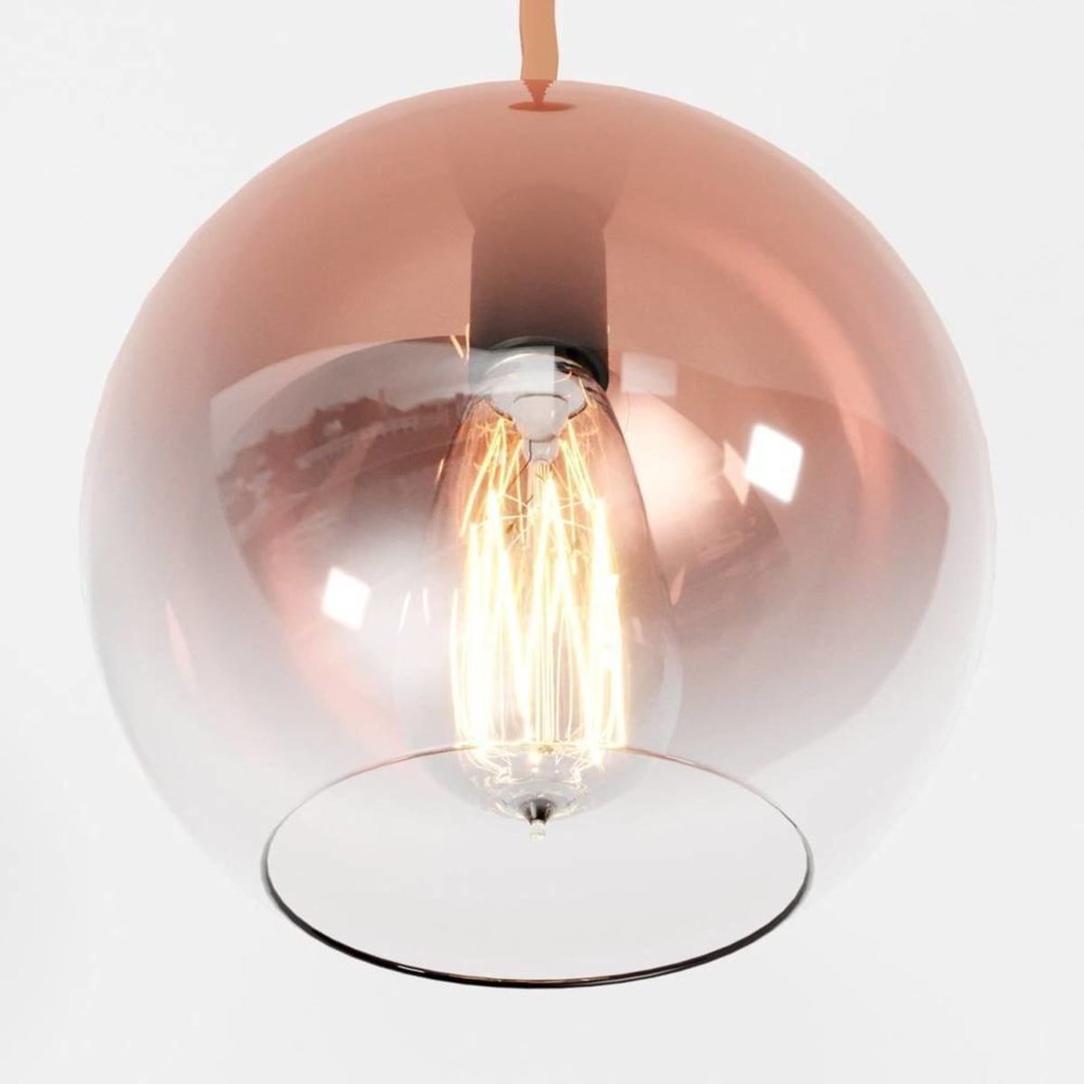 Modern Glass Pendant Light With Warm LED Glow — James New York
