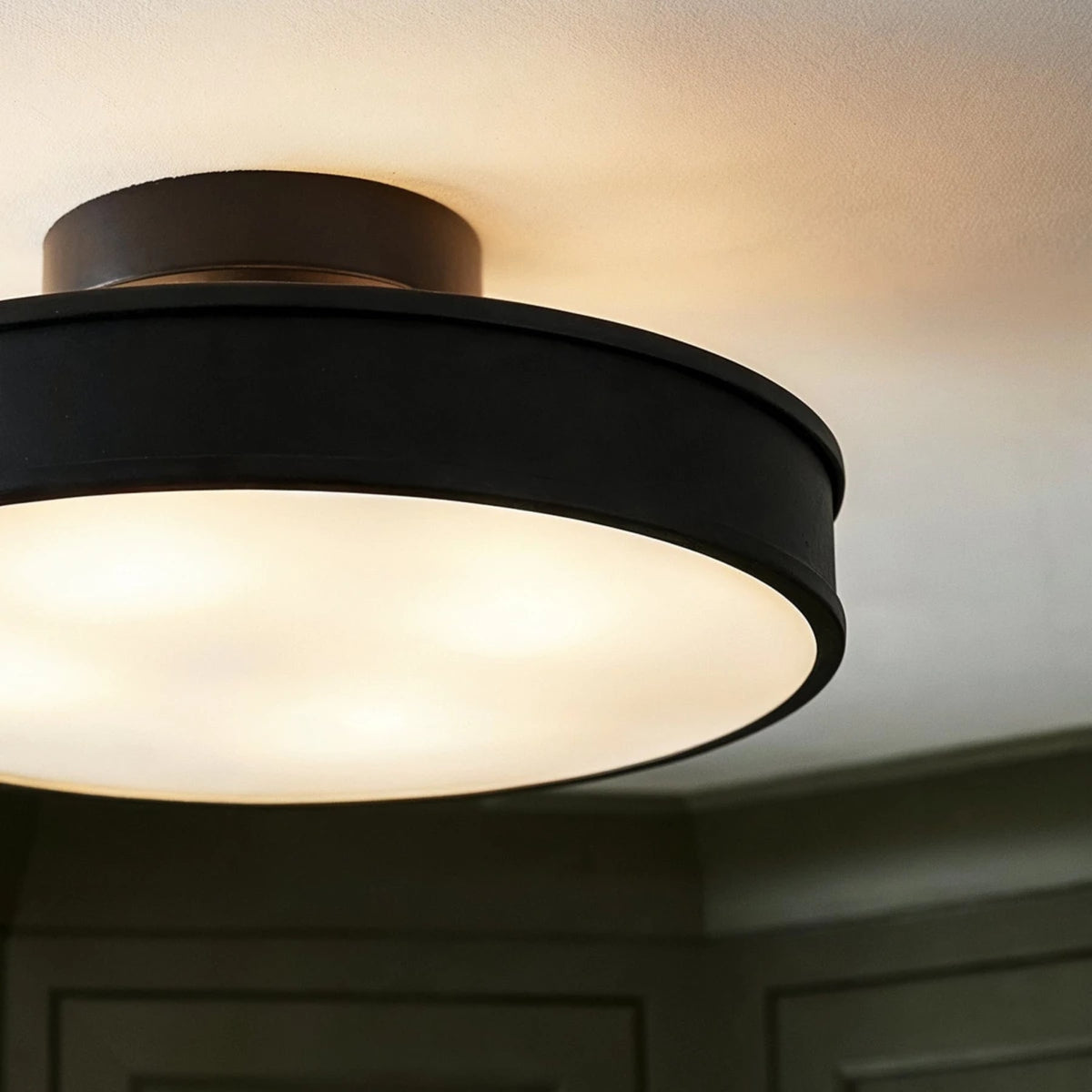 Modern Iron Semi-Flush Ceiling Light for Living Room — James New York