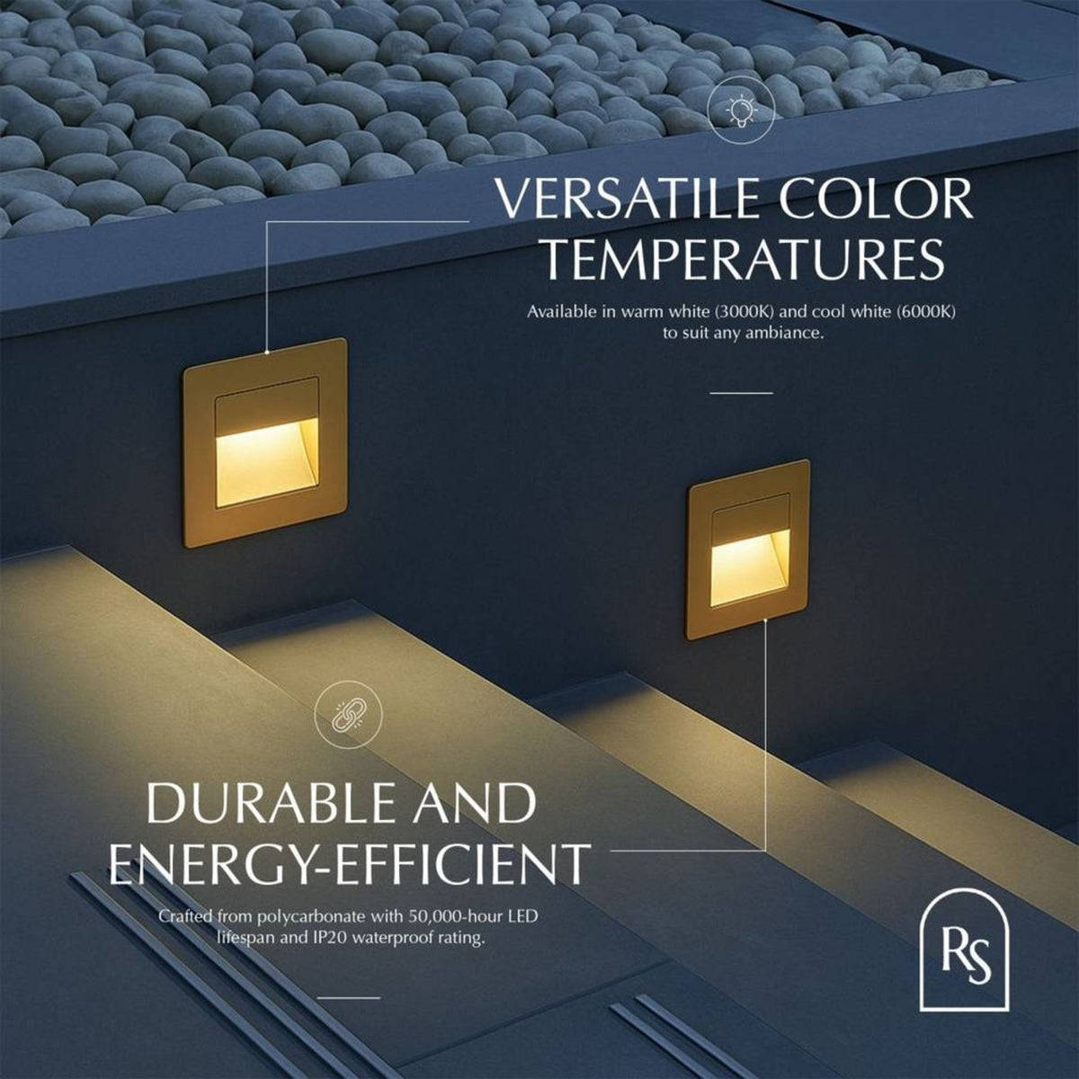 Modern Plastic LED Wall Light for Hallway and Living Room — James New York