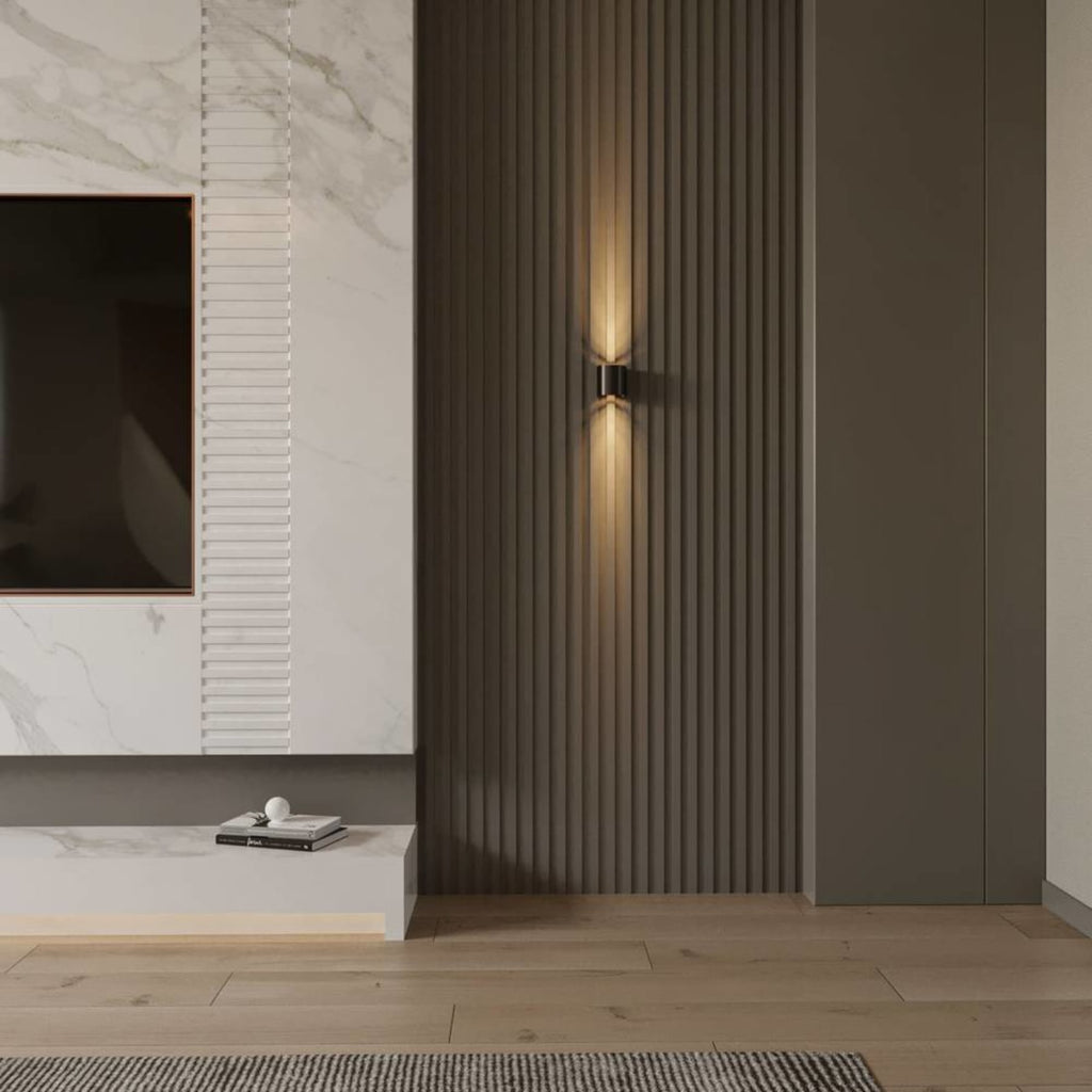 Minimalist Aluminum Wall Light With Warm LED Glow — James New York
