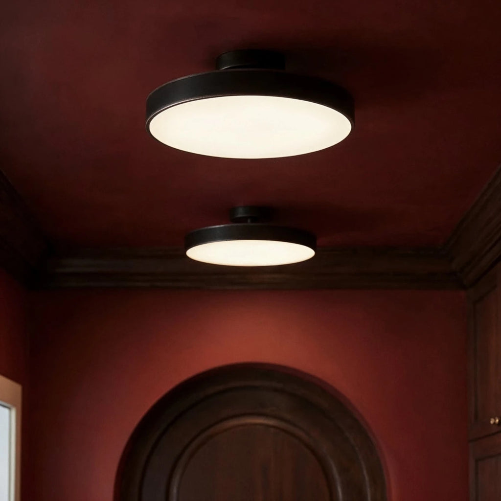 Modern Iron Semi-Flush Ceiling Light for Living Room — James New York