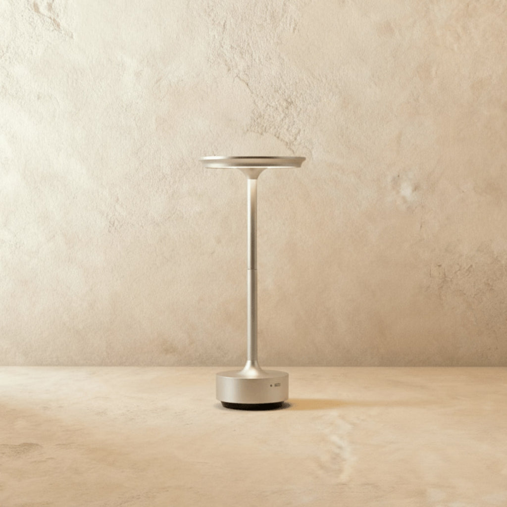 Modern Metal Cordless Table Lamp With Rechargeable USB Power — James New York