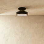 Modern Iron Semi-Flush Ceiling Light for Living Room — James New York