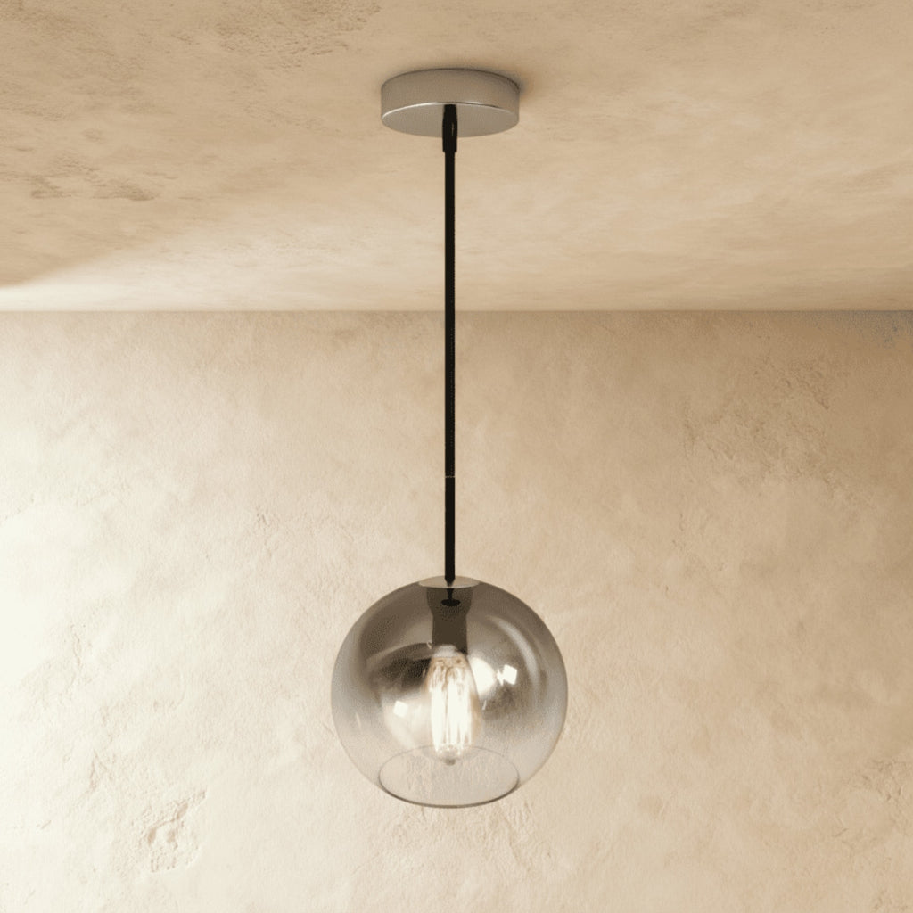 Modern Glass Pendant Light With Warm LED Glow — James New York
