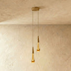 Modern Crystal Metal Pendant Light for Dining Room and Kitchen in 2 Pcs — James New York