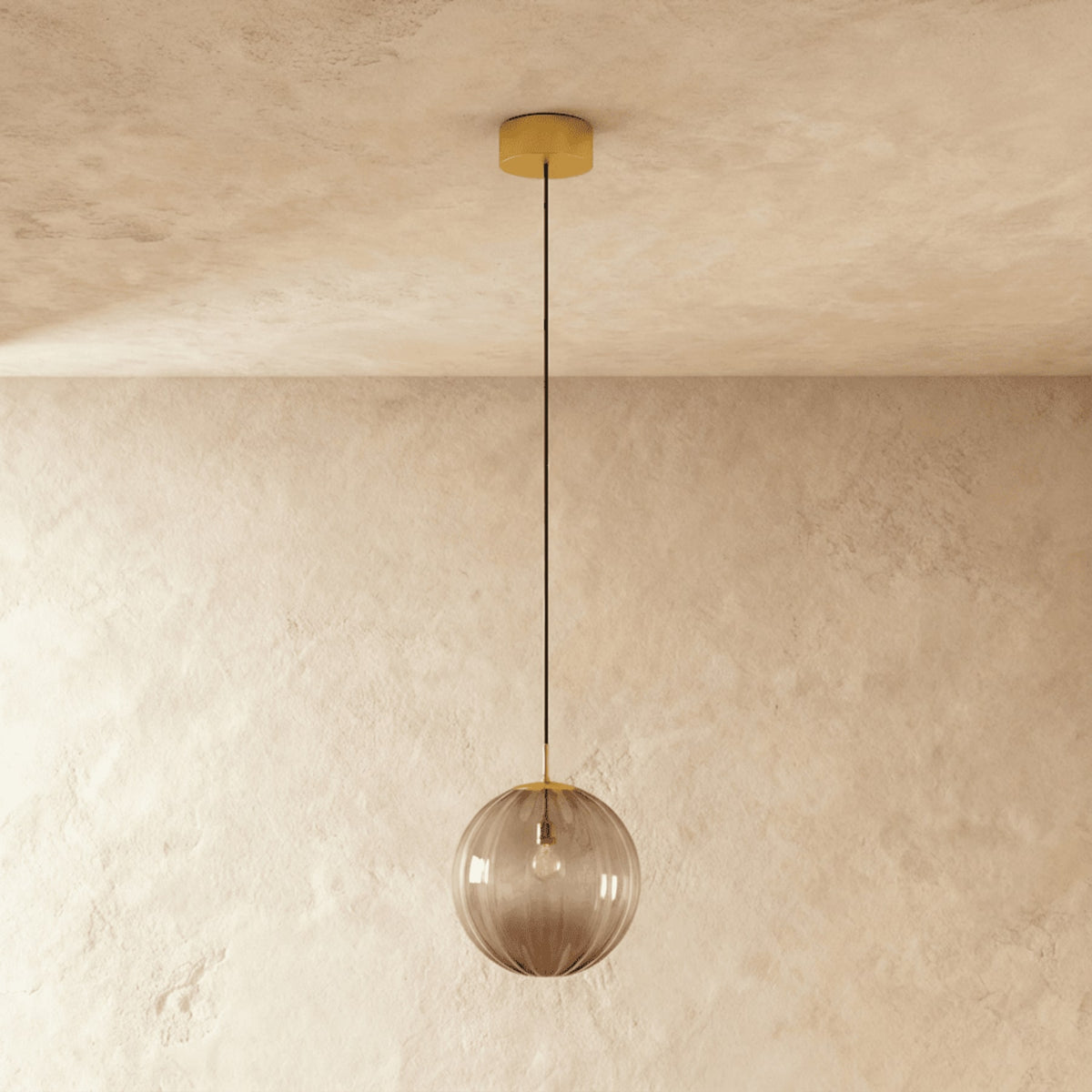 Modern Glass Pendant Light With Warm LED Glow — James New York