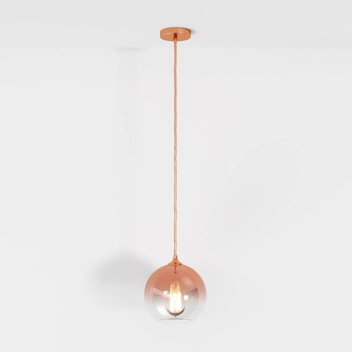 Modern Glass Pendant Light With Warm LED Glow — James New York