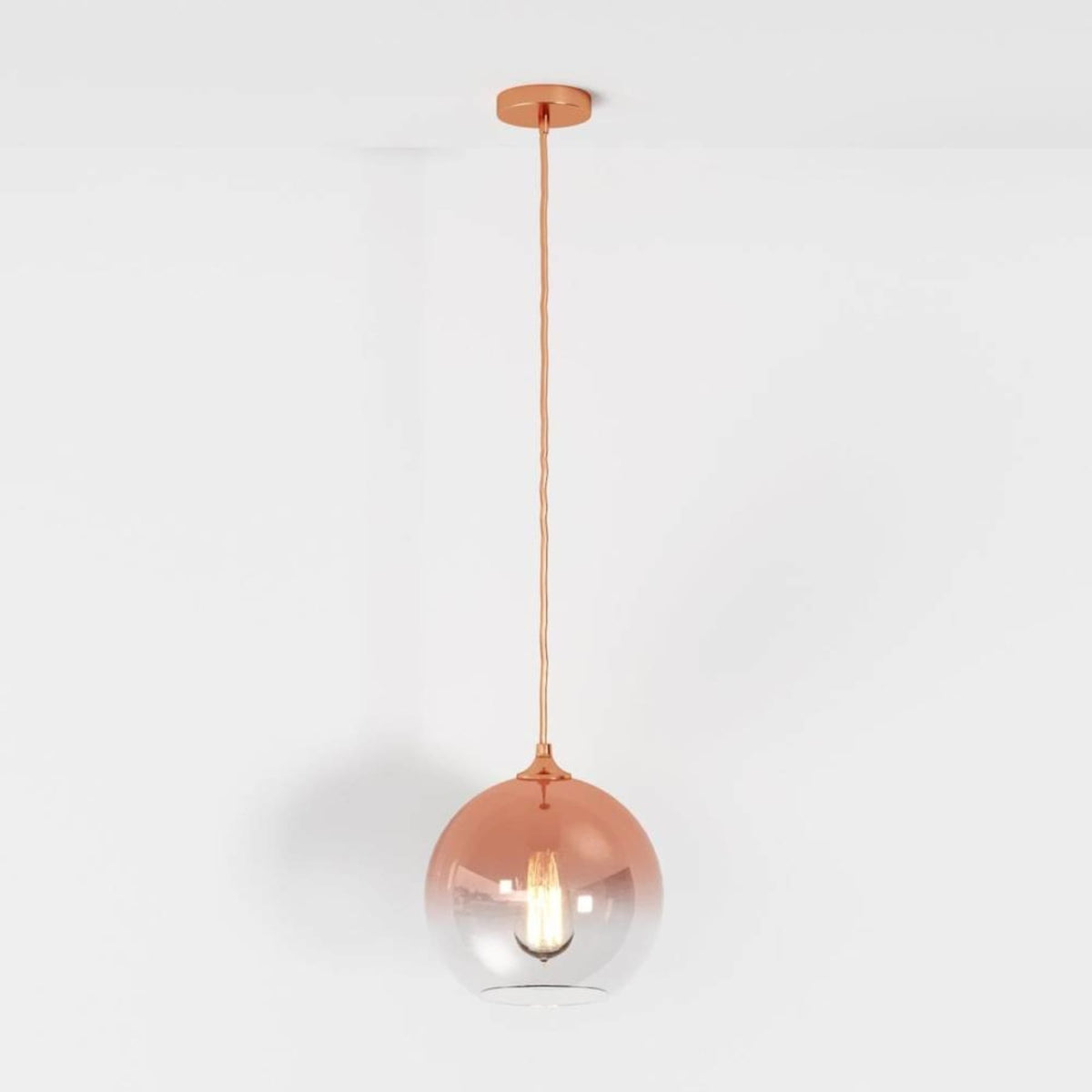 Modern Glass Pendant Light With Warm LED Glow — James New York