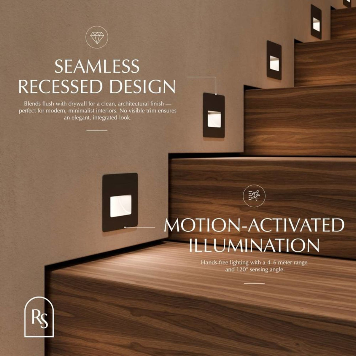 Modern Plastic LED Wall Light for Hallway and Living Room — James New York
